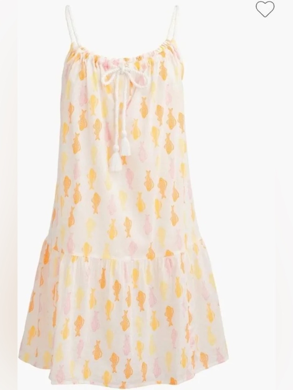 NEW WITH TAGS J. Crew fish print rope tie  swim cover up.